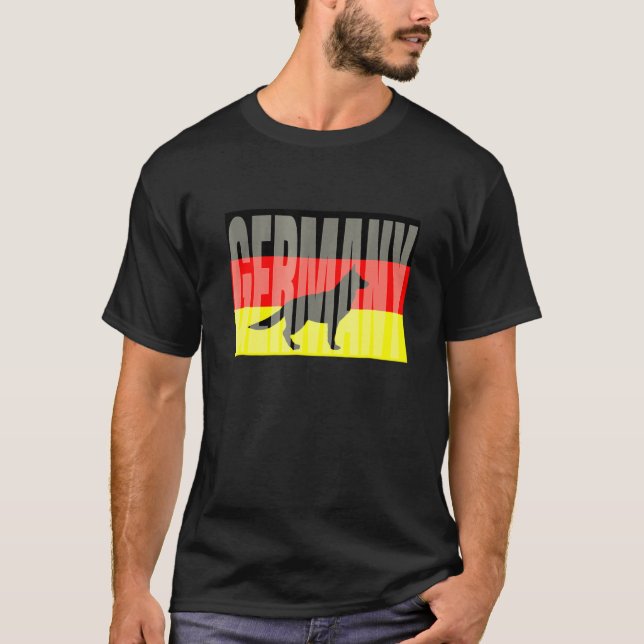 German Shepherd Flag Of y T-Shirt (Front)
