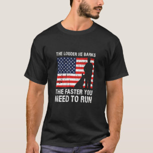 German Shepherd Flag Officer Dogs Gsd America Poli T-Shirt