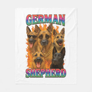 German Shepherd Fleece Blanket