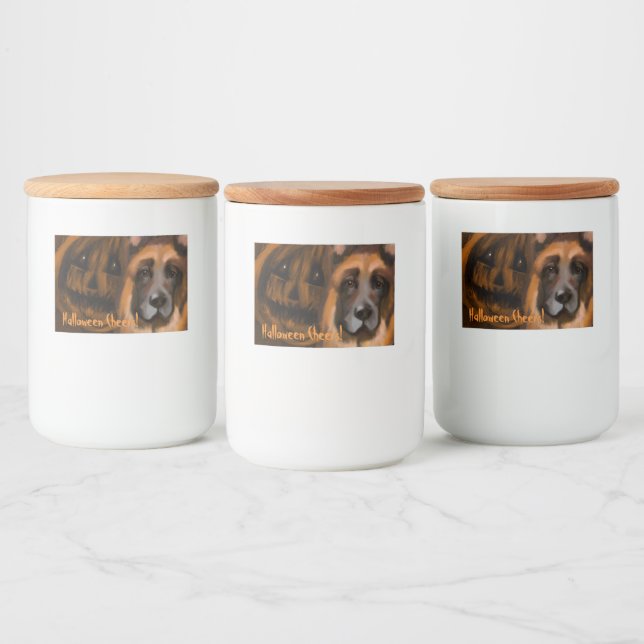 German Shepherd  Food Label (Bottles)