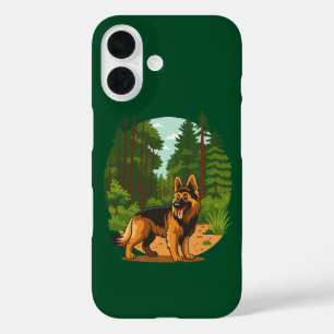 German Shepherd Forest Adventure Dog  iPhone 16 Case