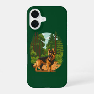 German Shepherd Forest Adventure Dog iPhone 16 Case