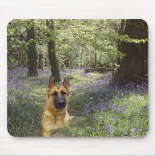 German Shepherd Forest Mousepad