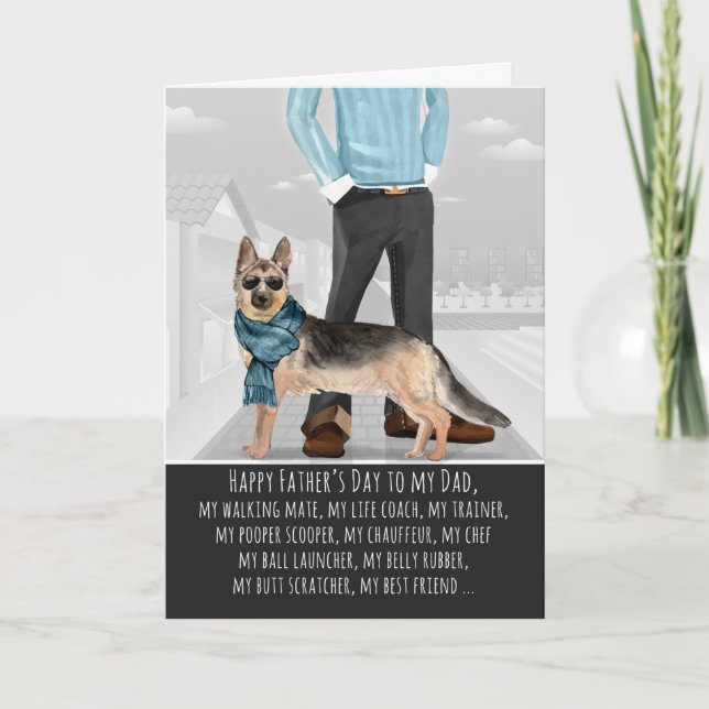 German Shepherd from the Dog Father's Day Card (Front)