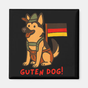 German Shepherd Funny Beer Festival Guten Dog  Magnet
