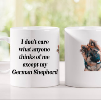 German Shepherd Funny Gift Mug Smiling
