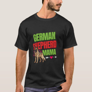 German Shepherd GERMAN SHEPHERD MAMA Dog Moms T-Shirt
