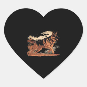 German Shepherd, German Shepherd owner, GSD dogs Heart Sticker