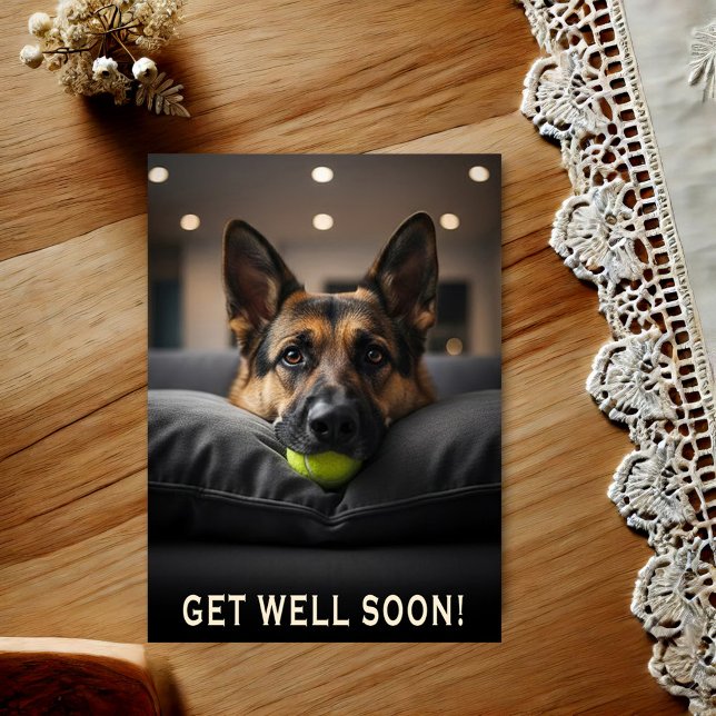 German Shepherd Get Well Postcard (Creator Uploaded)