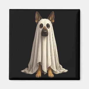 German shepherd ghost halloween costume dog owner magnet