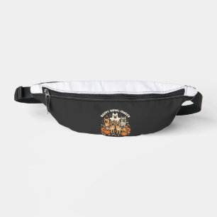 German Shepherd Ghost Halloween Howl-Oween Design_ Bum Bags