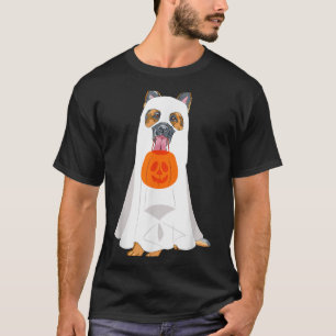 German Shepherd Ghost Pumpkin Halloween Fall Dog T-Shirt