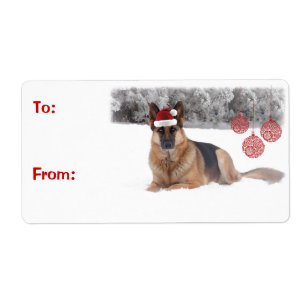 German Shepherd Gift Labels