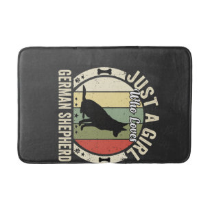 German Shepherd Girl Dog Lover Design (2)_1 Bath Mat
