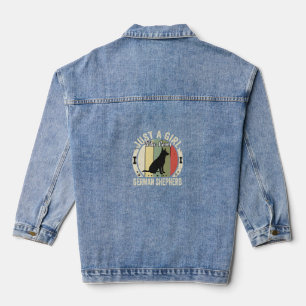 German Shepherd Girl Dog Lover Design (2)_1 Denim Jacket