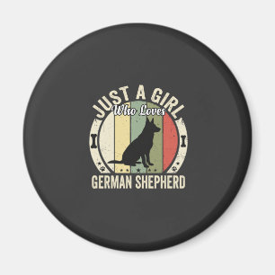 German Shepherd Girl Dog Lover Design (2)_1 Magnet