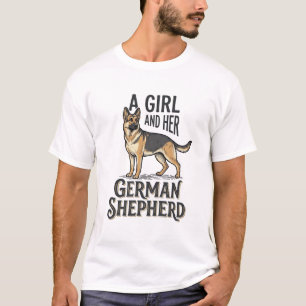 German Shepherd Girl Shirt Vintage Dog Lover Desig