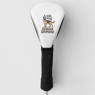 German Shepherd Girl Shirt Vintage Dog Lover Desig Golf Head Cover