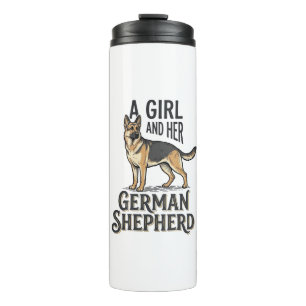 German Shepherd Girl Shirt Vintage Dog Lover Desig Thermal Tumbler