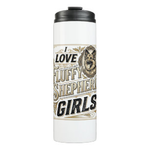German Shepherd Girl Shirt Vintage Engraving Dog L Thermal Tumbler