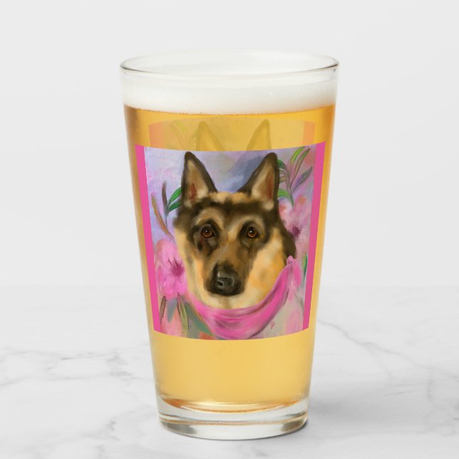 GERMAN SHEPHERD       GLASS (Front Filled)