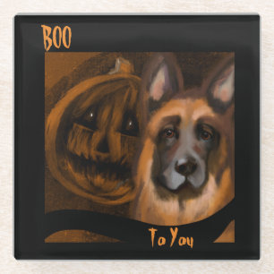 German Shepherd  Glass Coaster