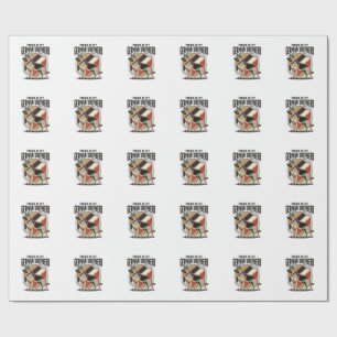 German Shepherd Graphic Vintage Engraving Dog Love Wrapping Paper