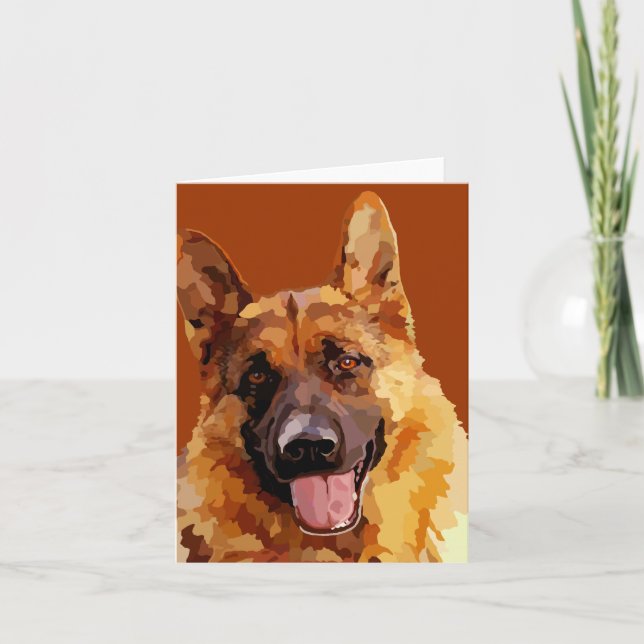 German Shepherd Greeting Card (Front)