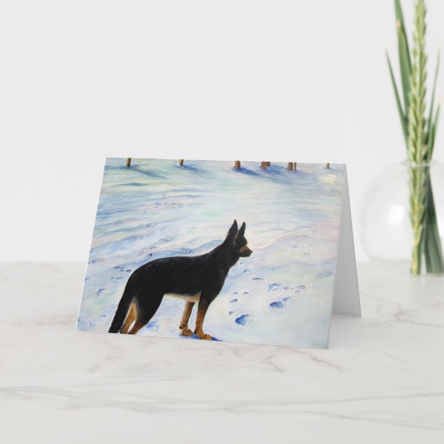 German Shepherd Greeting Card (Front)