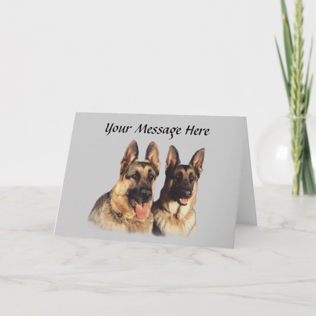 German Shepherd Greeting Card (Front)