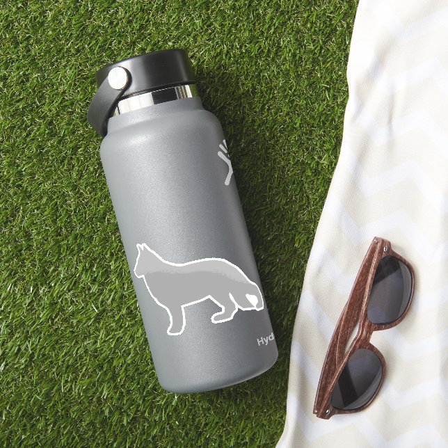 German Shepherd Grey Silhouette (HydroFlask Insitu)