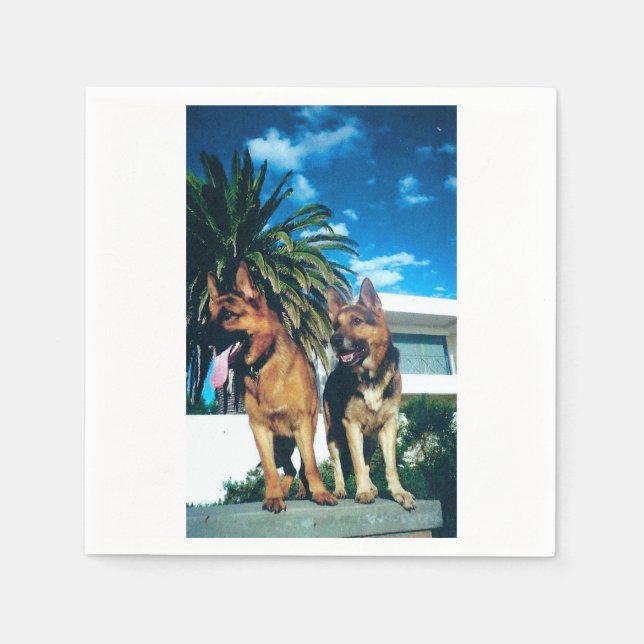 german shepherd group napkin (Front)