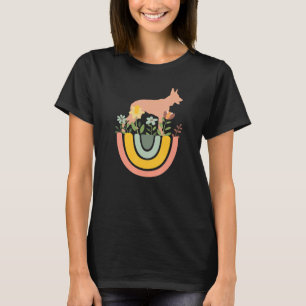 German Shepherd GSD Dog Mum Dad Pet Rainbow Boho T-Shirt