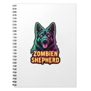 German Shepherd GSD Shep Zombie Dog Halloween Esse Notebook