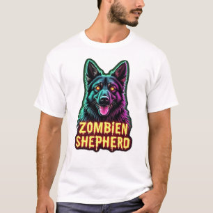German Shepherd GSD Shep Zombie Dog Halloween Esse T-Shirt