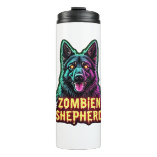 German Shepherd GSD Shep Zombie Dog Halloween Esse Thermal Tumbler