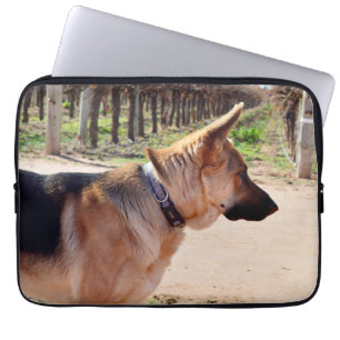German Shepherd Guard Duty, Laptop Sleeve
