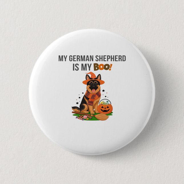 German Shepherd Halloween Costume  My German Sheph 6 Cm Round Badge (Front)