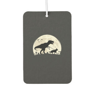 German Shepherd Halloween Dinosaur Moon Silhouette Car Air Freshener