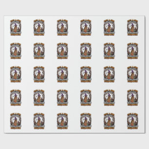 German Shepherd Halloween Dog Witch Hat Pumpkin_1 Wrapping Paper
