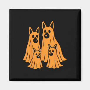 German Shepherd Halloween Ghost Family Funny Dog L Magnet