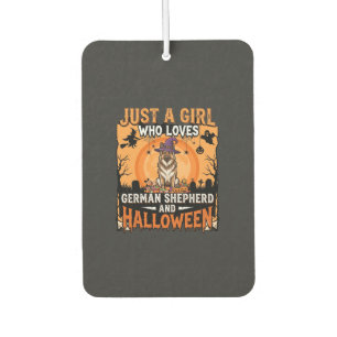 German Shepherd Halloween Girl Witch Dog Design Car Air Freshener