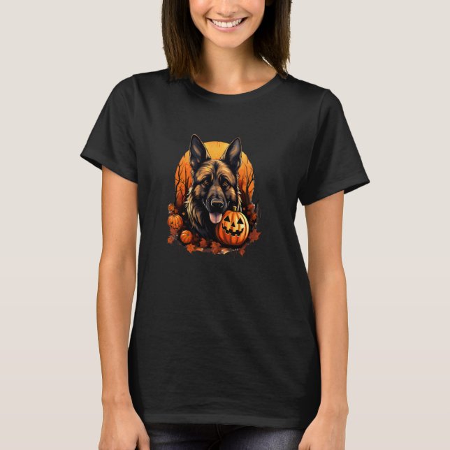German Shepherd Halloween Long Sleeve T-Shirt (Front)