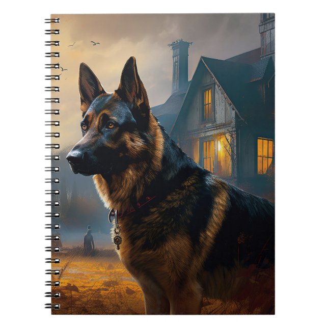 German Shepherd Halloween Scary Notebook (Front)