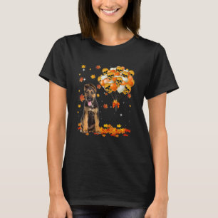 German Shepherd  Halloween Skull And Heart Balloon T-Shirt