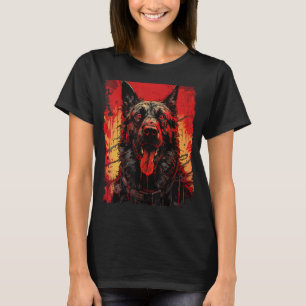 German Shepherd Halloween Zombie T-Shirt