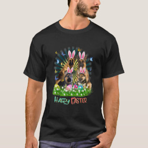 German Shepherd Happy Easter Bunny Eggs T-Shirt