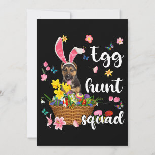 German Shepherd Happy Easter Day Easter Colourful  Invitation