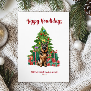 German Shepherd Happy Howlidays Card