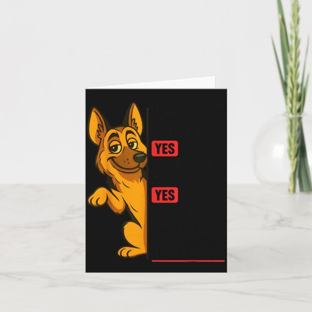 German Shepherd Has My Mouth Gotten Me In Trouble  Card (Front)